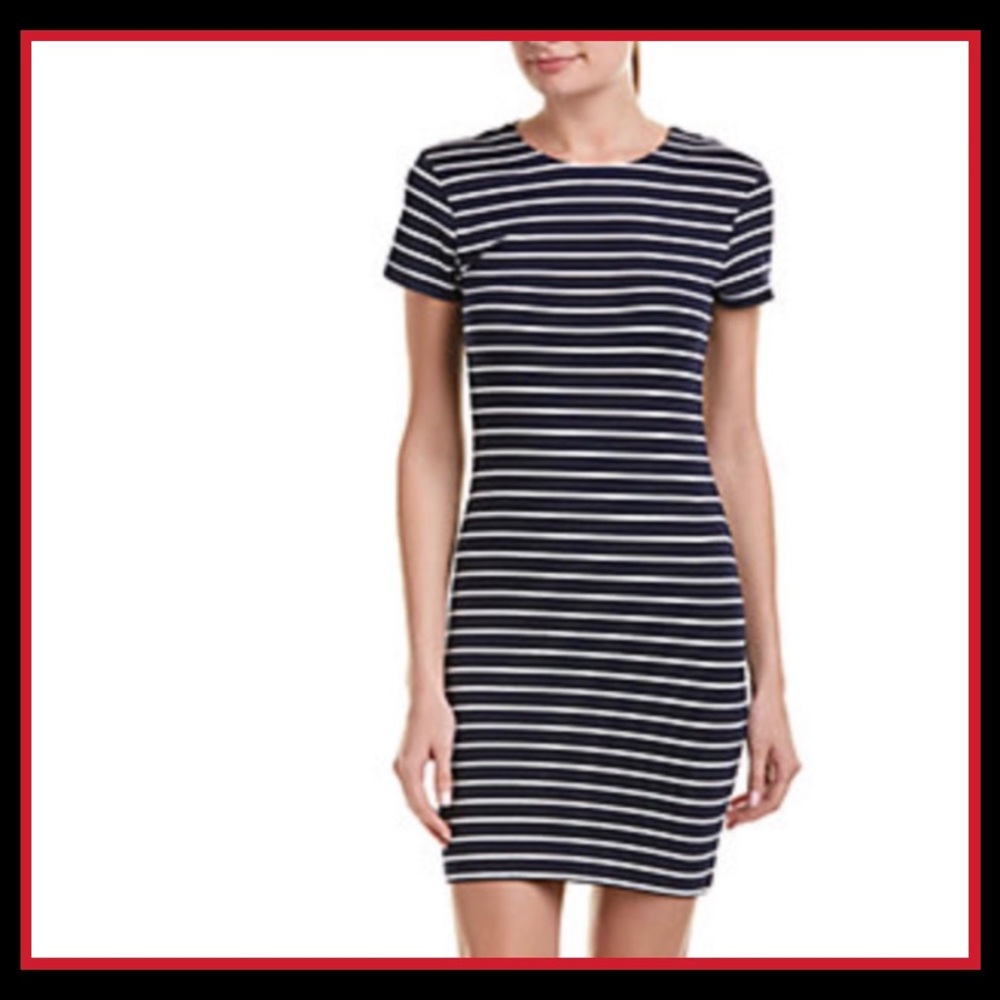 NWT FRENCH CONNECTION Navy & White Striped Dress